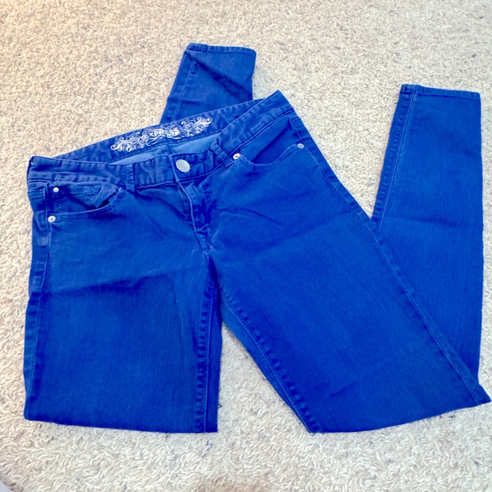 Express Stella Jean Legging Regular Fit Low Rise Blue Size 6